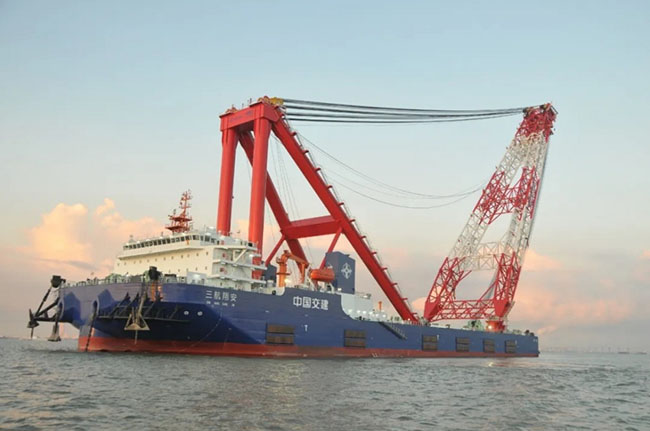 中交(jiāo)三航(háng)投建(jiàn)!5000噸海(hǎi)上風電船試航(háng)成功 中交三航投建!5000噸海上風(fēng)電船(chuán)試航成功