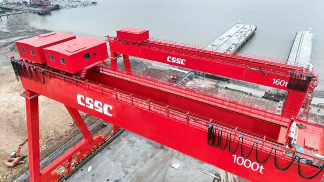 中船(chuán)科技象山大型海(hǎi)上風電裝備產業(yè)園配套碼頭建成 中船科技象山大型海上(shàng)風電裝備產(chǎn)業園配套碼頭建成