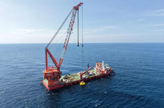 陽江漂浮式海上風電項目完(wán)成全部吸力錨沉貫施工 陽江漂浮式海上風電項目(mù)完成全部吸力錨沉貫施工