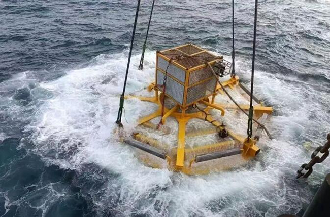 陽江(jiāng)漂浮式海上風電項目完成全部吸力錨沉貫施工 陽江漂浮式海上風電項目完成全部吸力(lì)錨沉貫施工