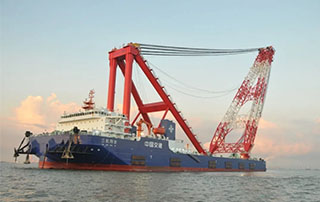 中交三航投建！5000噸海上風電船試航成功