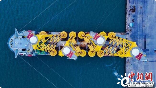 全（quán）球最深吸力筒式（shì）海上風電項目（mù）34套導管架交付