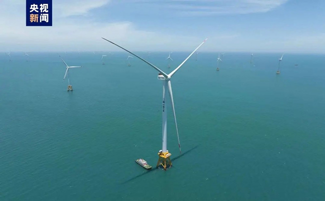 全球首台16兆瓦超大容量海上風電機組並網發電
