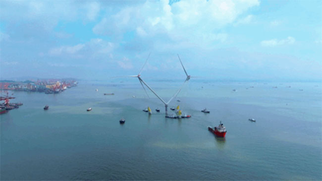 大國重器！全球最大漂浮式風電平台啟航出海