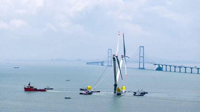 大國（guó）重器！全球最大漂浮式風電平台（tái）啟航出海