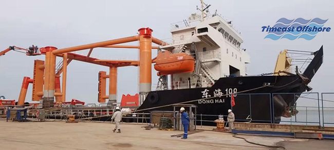 冀東油田（新建導管架（jià）和海上簡（jiǎn）易生產平台的安裝）項目進展順利